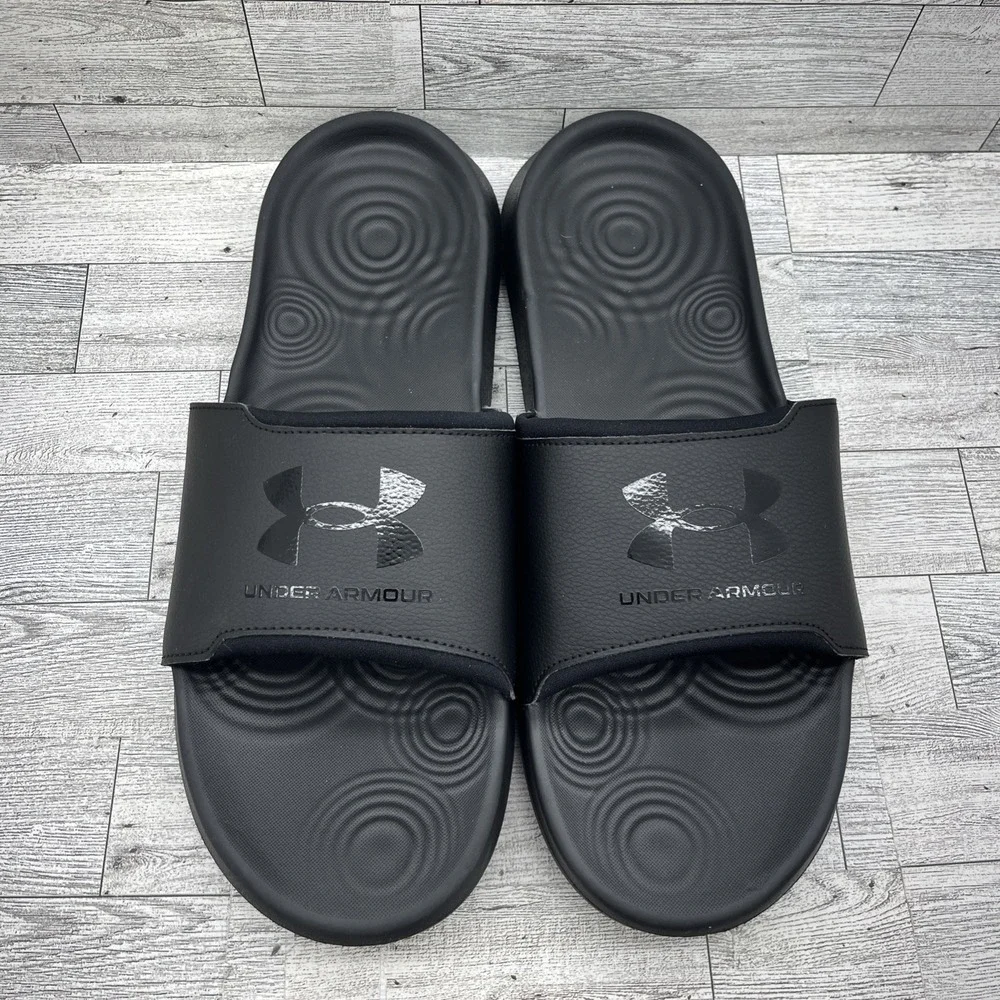 Under Armour Ignite‎ Select Black Casual Slide Sandals 3027219-002 Men Size 14